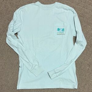 Vineyard Vines Men's Sky Blue Long Sleeve Tee